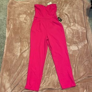 Express Hot Pink Pants Romper with Pockets BRAND NEW